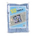 Monarch Bag of 50 Cotton Huck Towels - Blue - 14 x 24, 50PK BT50